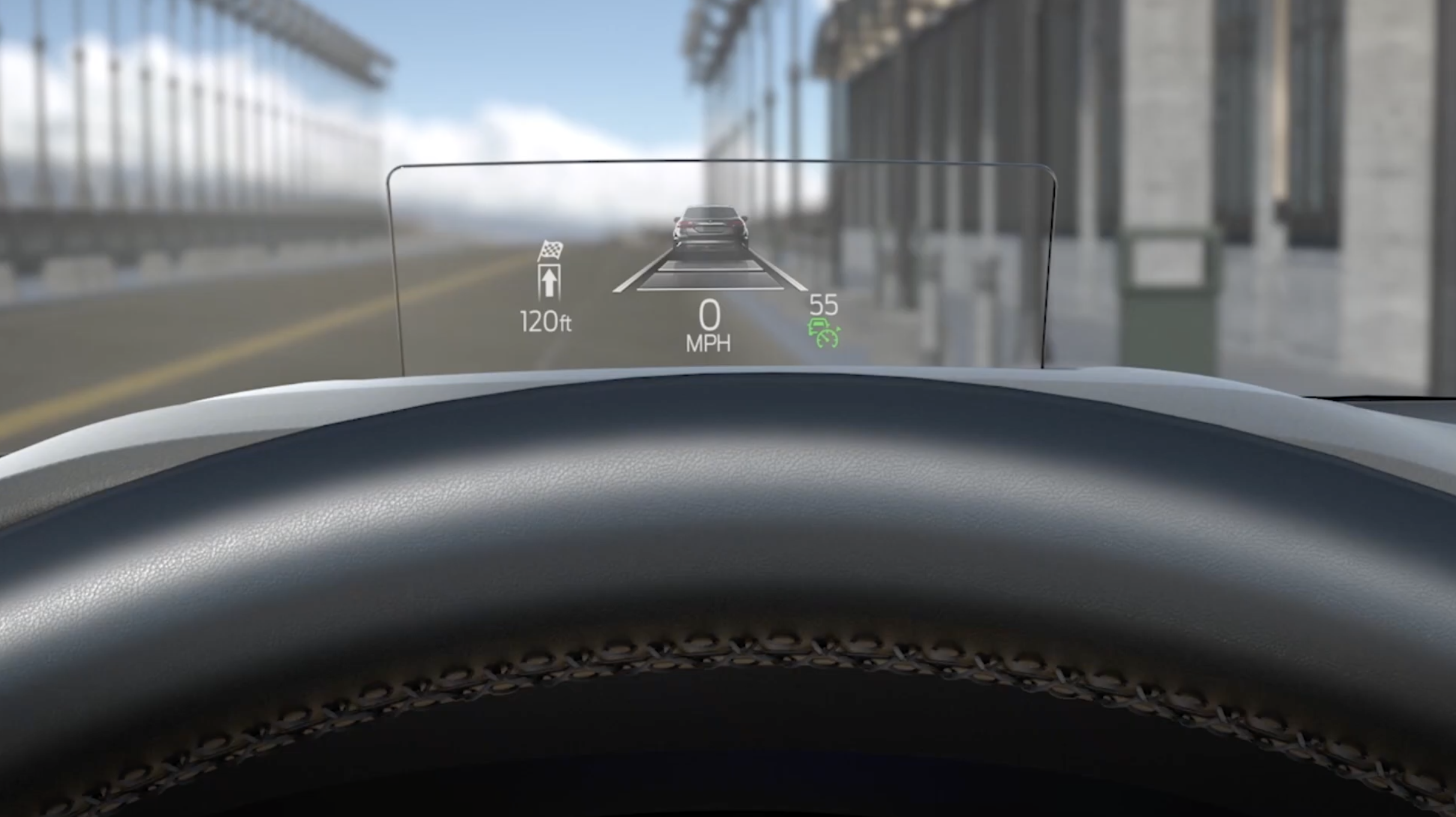 Pantalla de visualización frontal